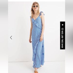 Madewell Ruffled Wrap Maxi Dress in Mini Daisy